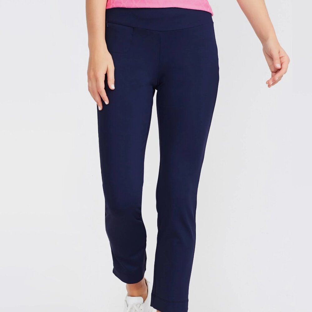 NWT J.Mclaughlin Women's Newport Capri Radio Waves Jacquard Pant Medium M